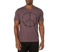 John Varvatos Men's Barbwire Peace Tee, Plum, XL