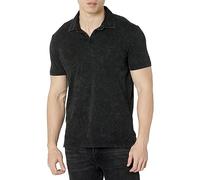 John Varvatos Men's Bodhi Short Sleeve Polo, Black, XL