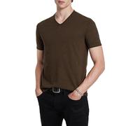 John Varvatos Men's Miles V Neck Tee, Dark Brown, XXL