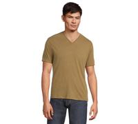 John Varvatos Mens Miles V Neck Tee, Khaki, Large