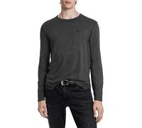John Varvatos Men's Sid Long Sleeve Tee, Carbon Grey, XS