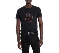 John Varvatos Men's Snake and Dagger Tee, Black, Large