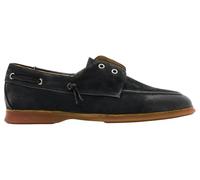 John Varvatos Men's Thompson Yacht Venetian Boat Shoe, Black, 9 UK