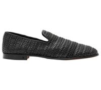 John Varvatos Men's Venice Woven Slip on Loafer Flat, Black, 6 UK