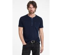 John Varvatos Rex Ss Henley With Sublime Wash Navy size XXL | Casual Shirts Outlet | Men | White XXL