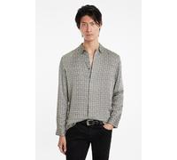 John Varvatos Rodney Long Sleeve Shirt In Foulard Prin Snow Heather size XXL | Casual Shirts Outlet | Men | White XXL