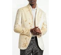 John Varvatos Slim Fit Button Closure Short Shawl Coll Sand size 56 | Blazers Outlet | Men | Brown 56