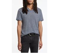 John Varvatos Wooster Regular Fit Ss Vneck With Melang Dutch Blue size XS | Basic T-Shirts Outlet | Men | White XS