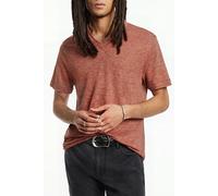 John Varvatos Wooster Regular Fit Ss Vneck With Melang Tomato size S | Basic T-Shirts Outlet | Men | White S