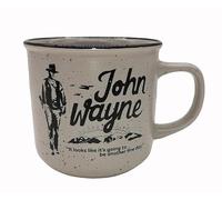 John Wayne Campfire Coffee Mug - Officially Licensed 14 oz Ceramic Western Mug with “Another Fine Day” Quote | Rustic Cowboy Camp Mug for Duke Fans - from Mid-South Products