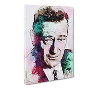 John Wayne Canvas Print | Gallery Wrapped 30mm Frame Wall Art | 20x14 inches | Ready to Hang | Abstract Picture | Living Room Bedroom Lounge Office