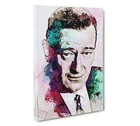 John Wayne Canvas Print | Gallery Wrapped 30mm Frame Wall Art | 30x20 inches | Ready to Hang | Abstract Picture | Living Room Bedroom Lounge Office
