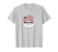 John Wayne for President T-Shirt, Men, Silver Grey, Small