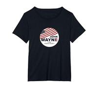 John Wayne for President T-Shirt, Women's Plus, Black, 4X