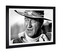 John Wayne Framed Wall Art Print A2 Black