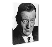 John Wayne Head Shot Canvas Print | Gallery Wrapped 30mm Frame Wall Art | 20x14 inches | Ready to Hang | Modern Picture | Living Room Bedroom Lounge Office