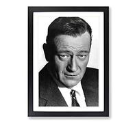 John Wayne Head Shot Framed Print | A2 Oak Framed Wall Art | Ready to Hang | Modern Nature Picture | Living Room Bedroom Lounge Office