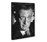 John Wayne Head Shot Modern Cb Canvas Print | Gallery Wrapped 30mm Frame Wall Art | 20x14 inches | Ready to Hang | Modern Picture | Living Room Bedroom Lounge Office