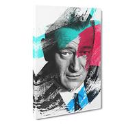 John Wayne Head Shot V2 Canvas Print | Gallery Wrapped 30mm Frame Wall Art | 30x20 inches | Ready to Hang | Modern Picture | Living Room Bedroom Lounge Office