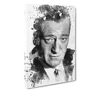 John Wayne Head Shot V3 Canvas Print | Gallery Wrapped 30mm Frame Wall Art | 30x20 inches | Ready to Hang | Modern Picture | Living Room Bedroom Lounge Office