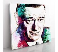 John Wayne in Abstract Modern Canvas Wall Art Print Ready to Hang, Framed Picture for Living Room Bedroom Home Office Décor, 50x50 cm (20x20 Inch)