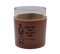 John Wayne Leather Whiskey Glass - Mid-South Products