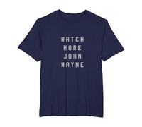 John Wayne Movie Marathon T-Shirt, Men's Big and Tall, Navy Blue, 2X Tall