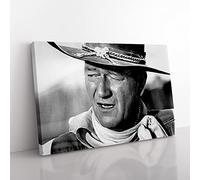 John Wayne No.3 Modern Canvas Wall Art Print Ready to Hang, Framed Picture for Living Room Bedroom Home Office Décor, 50x35 cm (20x14 Inch)