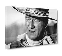 John Wayne No.3 Modern Canvas Wall Art Print Ready to Hang, Framed Picture for Living Room Bedroom Home Office Décor, 24x16 Inch (60x40 cm)