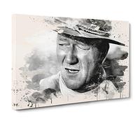John Wayne No.3 Modern FC Canvas Print | Gallery Wrapped 30mm Frame Wall Art | 30x20 inches | Ready to Hang | Modern Picture | Living Room Bedroom Lounge Office