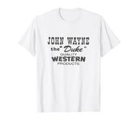 John Wayne The Duke Quality Westerns T-Shirt, Men, White, X-Large
