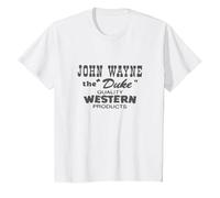 John Wayne The Duke Quality Westerns T-Shirt, Youth, White, Medium