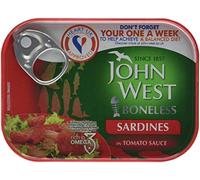 John West Boneless Sardines in Tomato Sauce, 95 g, Pack of 12