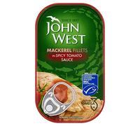 John West Mackerel Fillets in Spicy Tomato Sauce (125g)