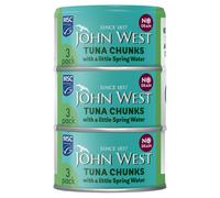 John West No Drain Tuna Chunks In Springwater 3 x 100g