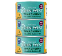 John West No Drain Tuna Chunks In Sunflower Oil 3 x 100g