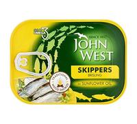 John West Skippers Wood Smoked Brisling in Sunflower Oil 106g - Pack of 6