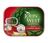 John West Smoked Skippers Brisling In Tomato Sauce 106G