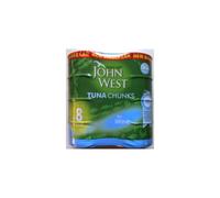 John West Tuna Chunks in Brine - 8 x 200g, High-Protein Ready-to-Use Tuna