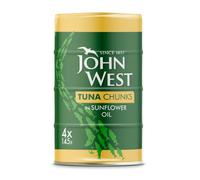 John West Tuna Chunks in Sunflower Oil 4x145g