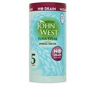 John West Tuna Steak in a Little Spring Water. No Drain. (5x110g tins)