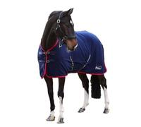 John Whitaker Rastrick Fleece Rug Navy with Red 6ft 3in
