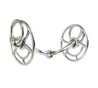 John Whitaker Universal Stainless Steel Snaffle Bit - 5" (135cm) · Twisted Bar