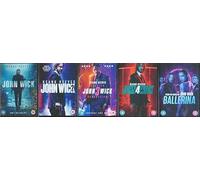 JOHN WICK 1-5 COMPLETE COLLECTION / 1. JOHN WICK / 2. CHAPTER 2 / 3. CHAPTER 3 PARABELLUM / 4. CHAPTER 4 / 5. BALLERINA = ULTIMATE 5x DVD SET
