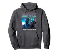 John Wick 90's Bootleg Prepare for War Dog Action Movie Pullover Hoodie, Adult Unisex, Dark Heather Grey, X-Large