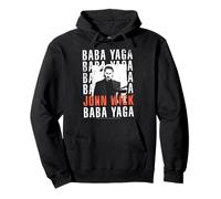 John Wick Baba Yaga Repeating Text & Photo Action Movie Pullover Hoodie