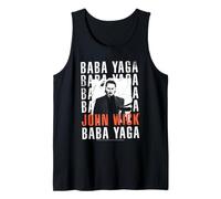 John Wick Baba Yaga Repeating Text & Photo Action Movie Tank Top
