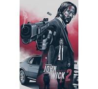 John Wick Chapter 2 (2017) V7 Movie Poster Framed or Unframed Glossy Poster (A3-297 × 420 mm Framed)