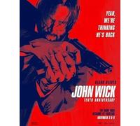 John Wick Keanu Reeves 10th Anniversary Movie Poster A1 A2 A3 - High-Glossy Art Print, (A3)