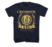 John Wick Movie T Shirt Continental NYC Adult Short Sleeve T Shirts Action Thriller Vintage Style Graphic Tees, Blue, XL